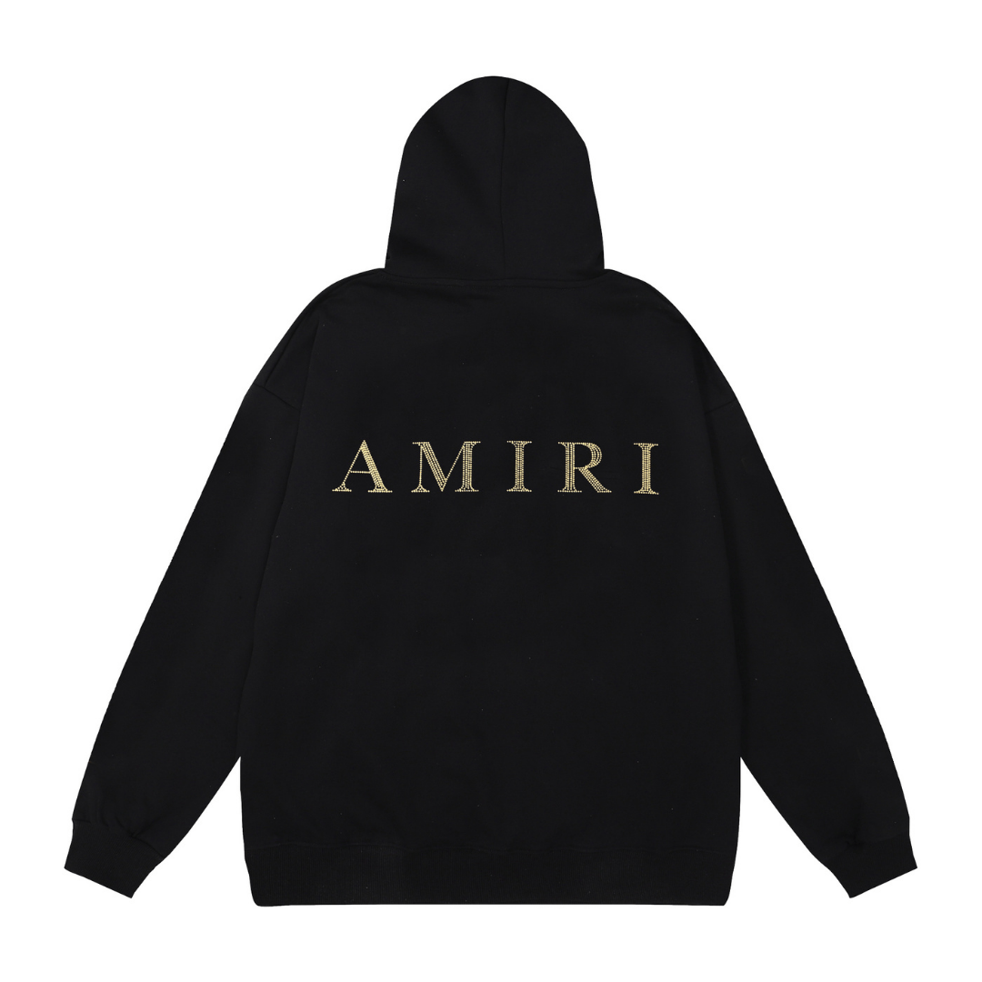 Amr Gold Logo Hoodie - Drippis